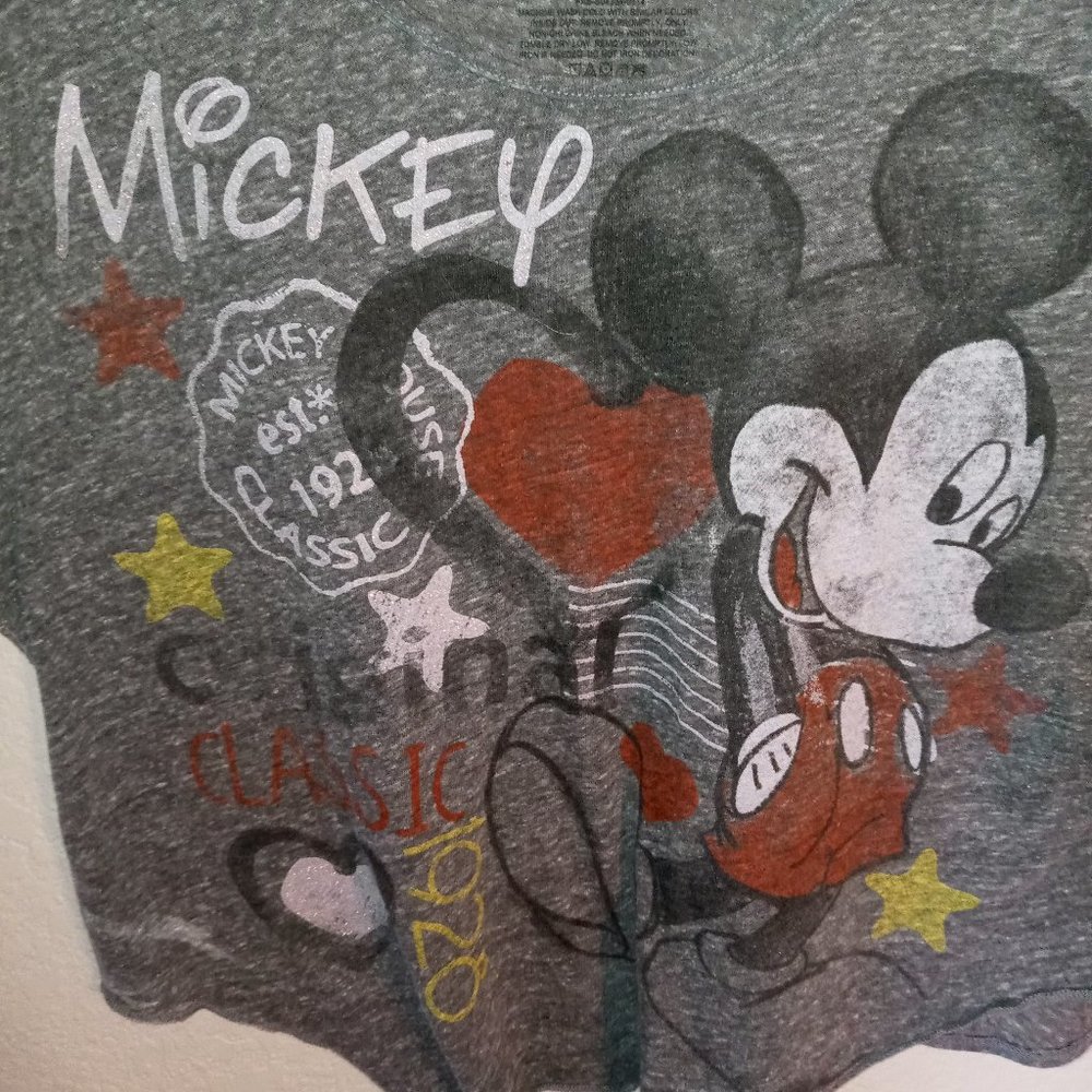 DISNEYS MICKEY MOUSE CLASSIC WOMENS SLEEVELESS SHIRT SZ L